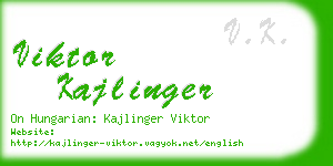 viktor kajlinger business card